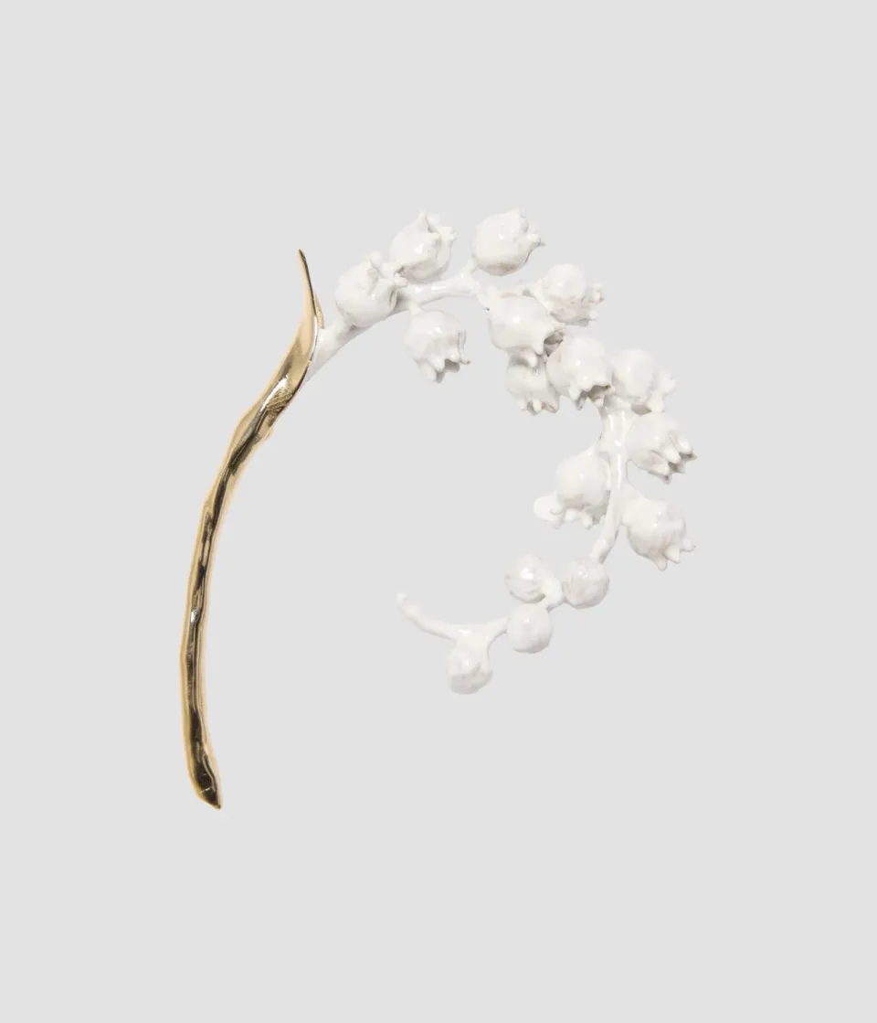 Erdem Lilly Of The Valley spilla mughetto floreale