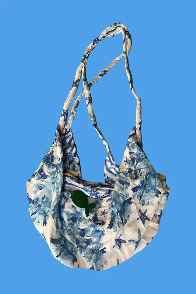 Antica Sartoria DV1929 sacca a spalla blu cotone marino
