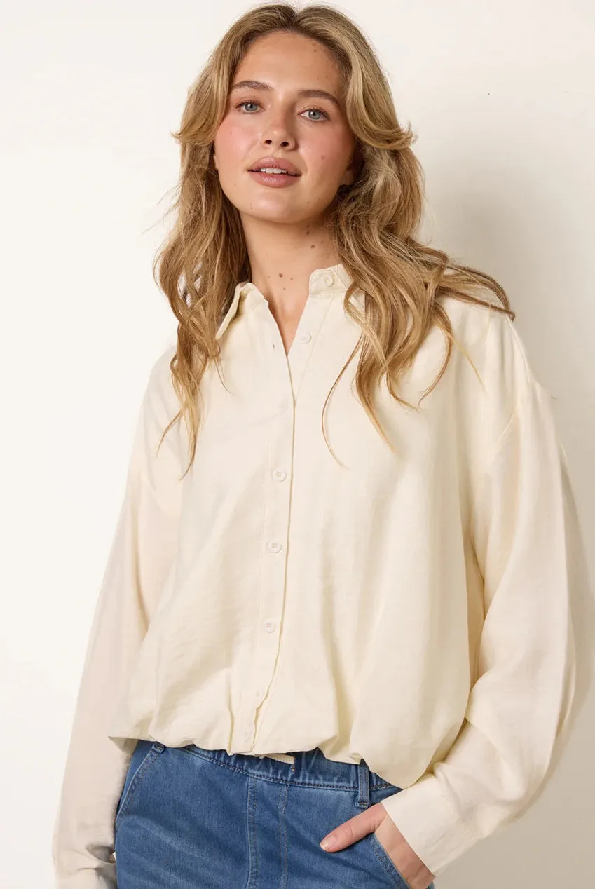 Blue Vanilla camicia bottoni avorio viscosa S/M