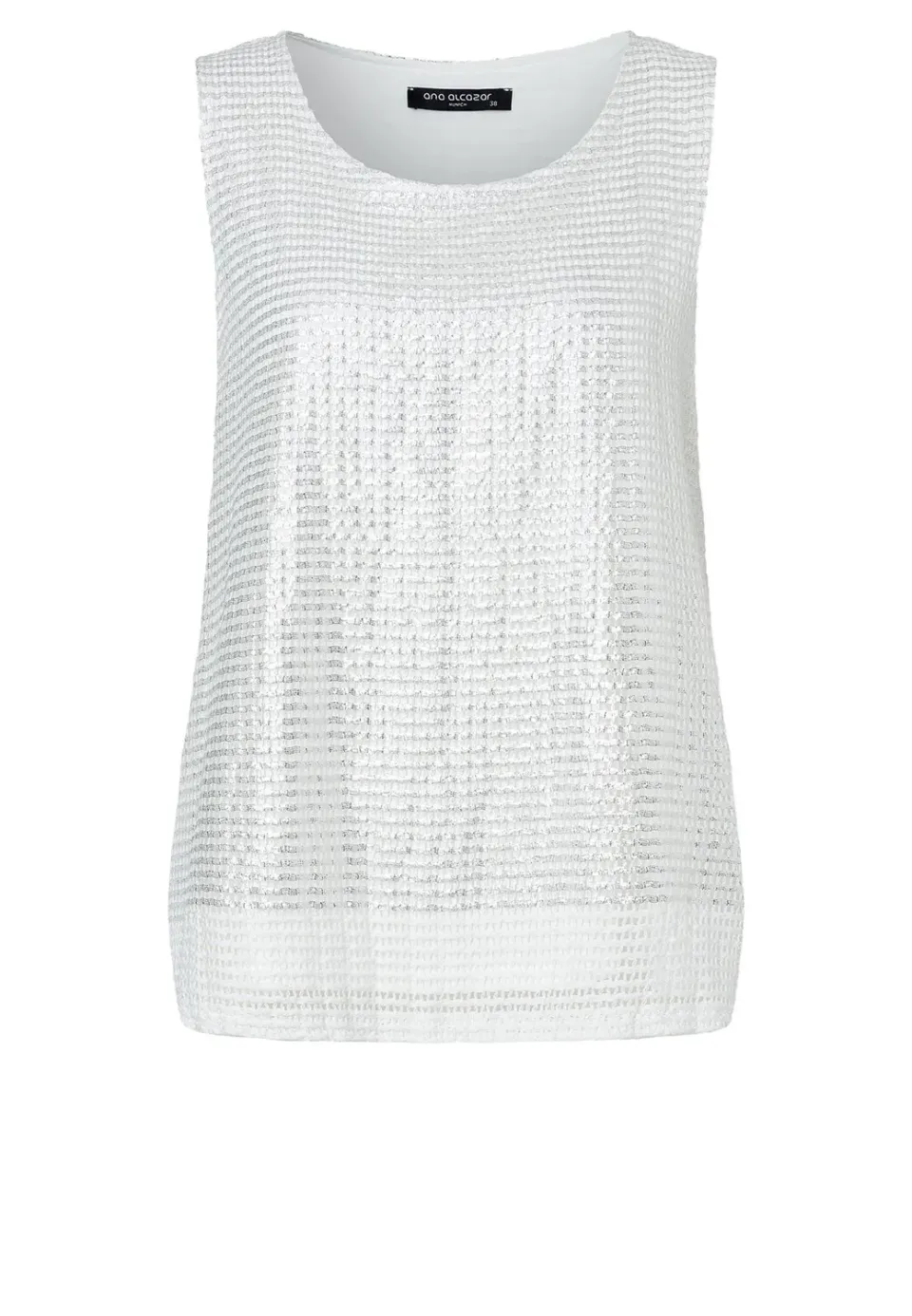 Ana Alcazar Wahy top mesh bianco linea A