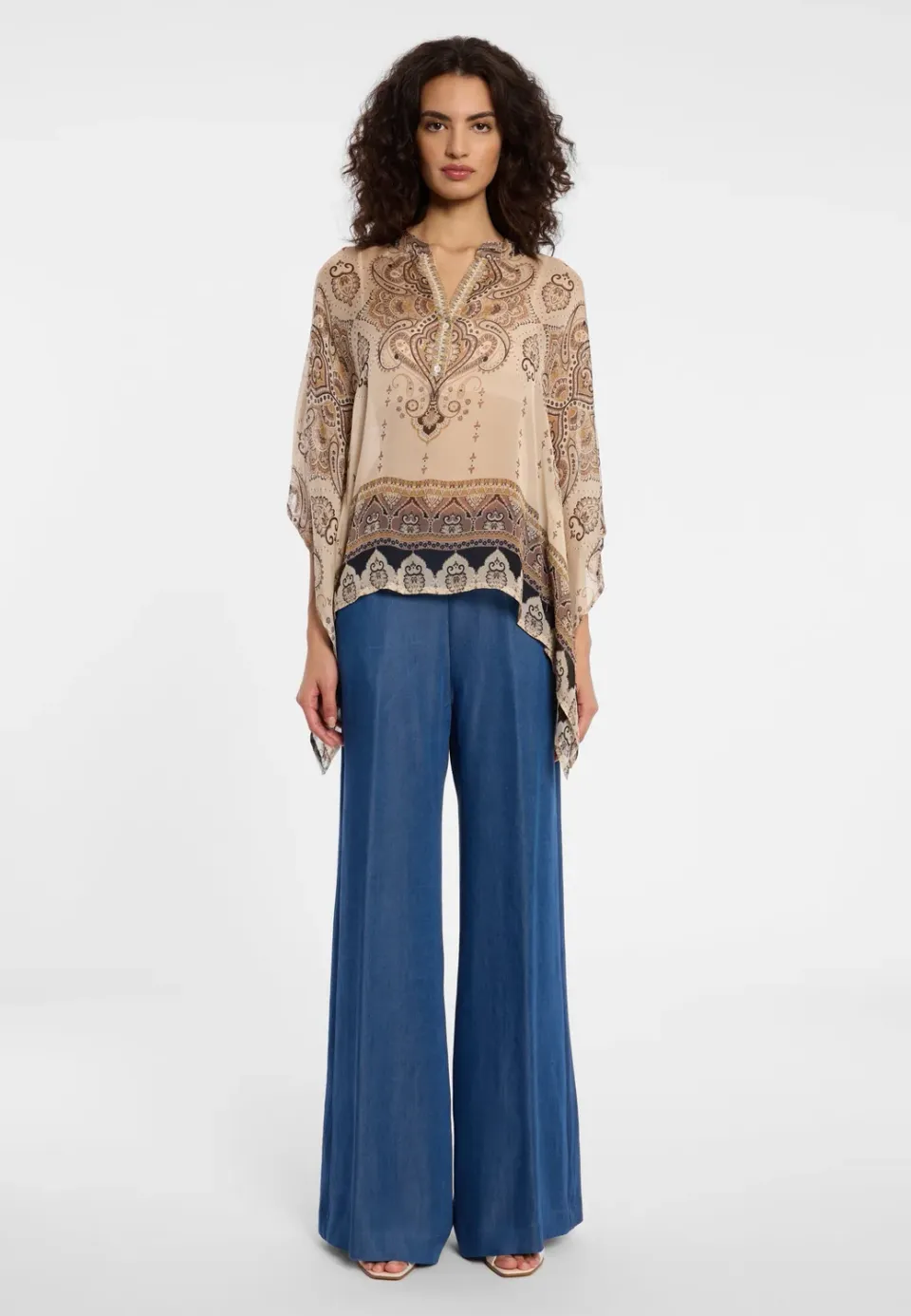 Ana Alcazar Dovia tunica paisley scollo V estiva