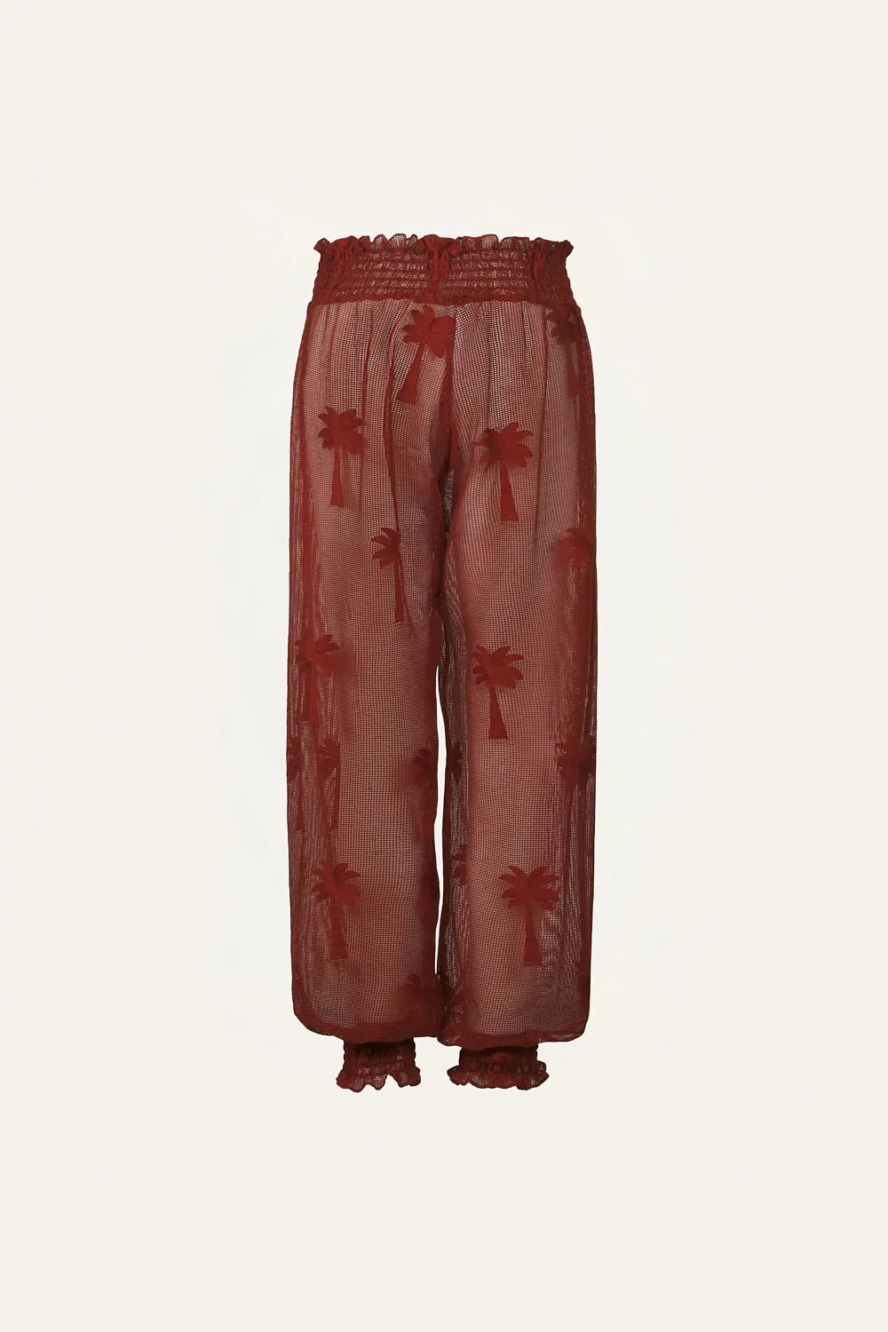Johanna Ortiz Palm Nomad Pantalone Cotone Marsala
