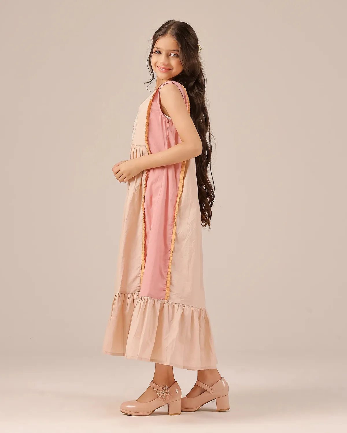 Our Dve Merry Berry Dress & Jacket completo rosa bambina