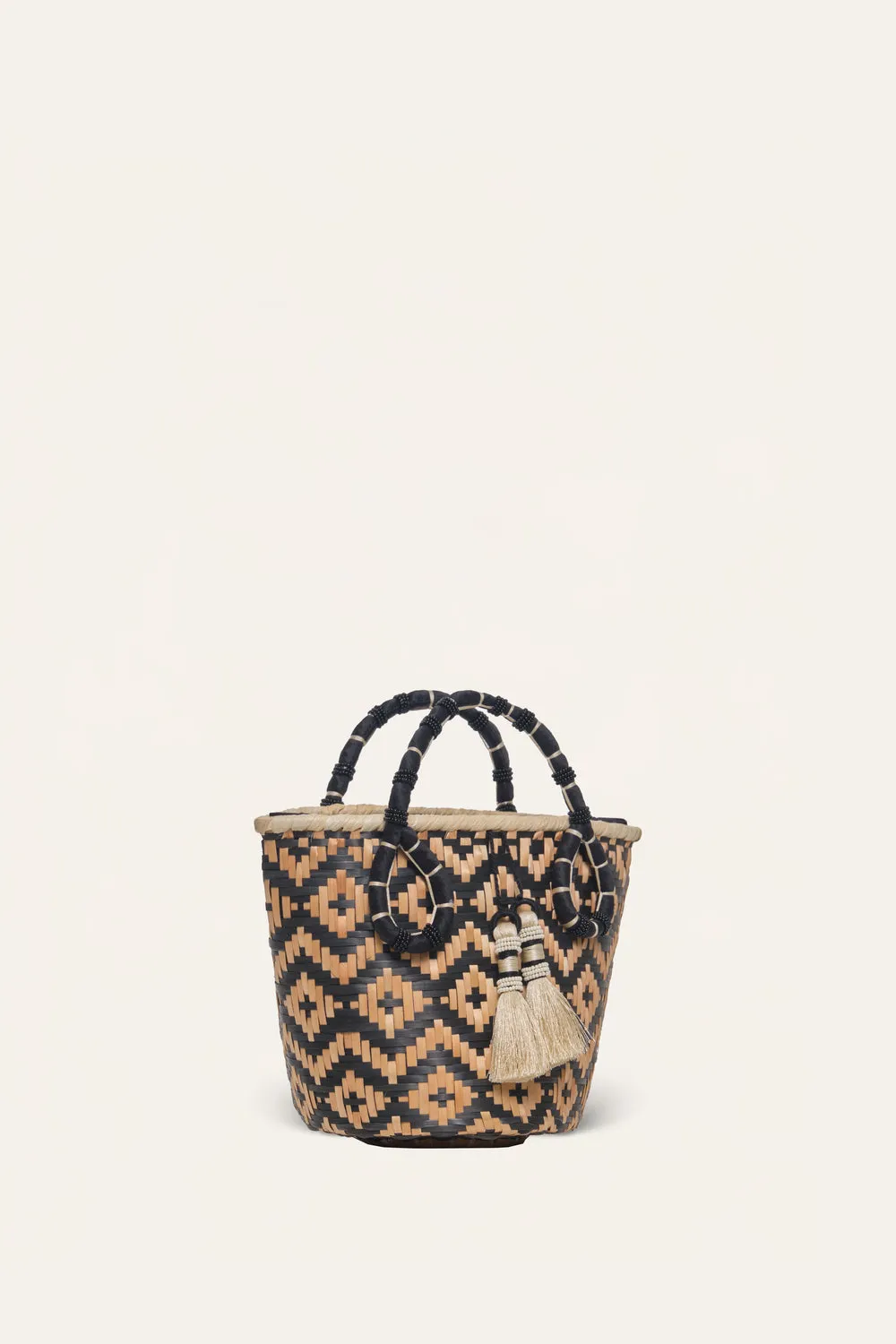 Johanna Ortiz Celebrating Heritage borsa paglia nera