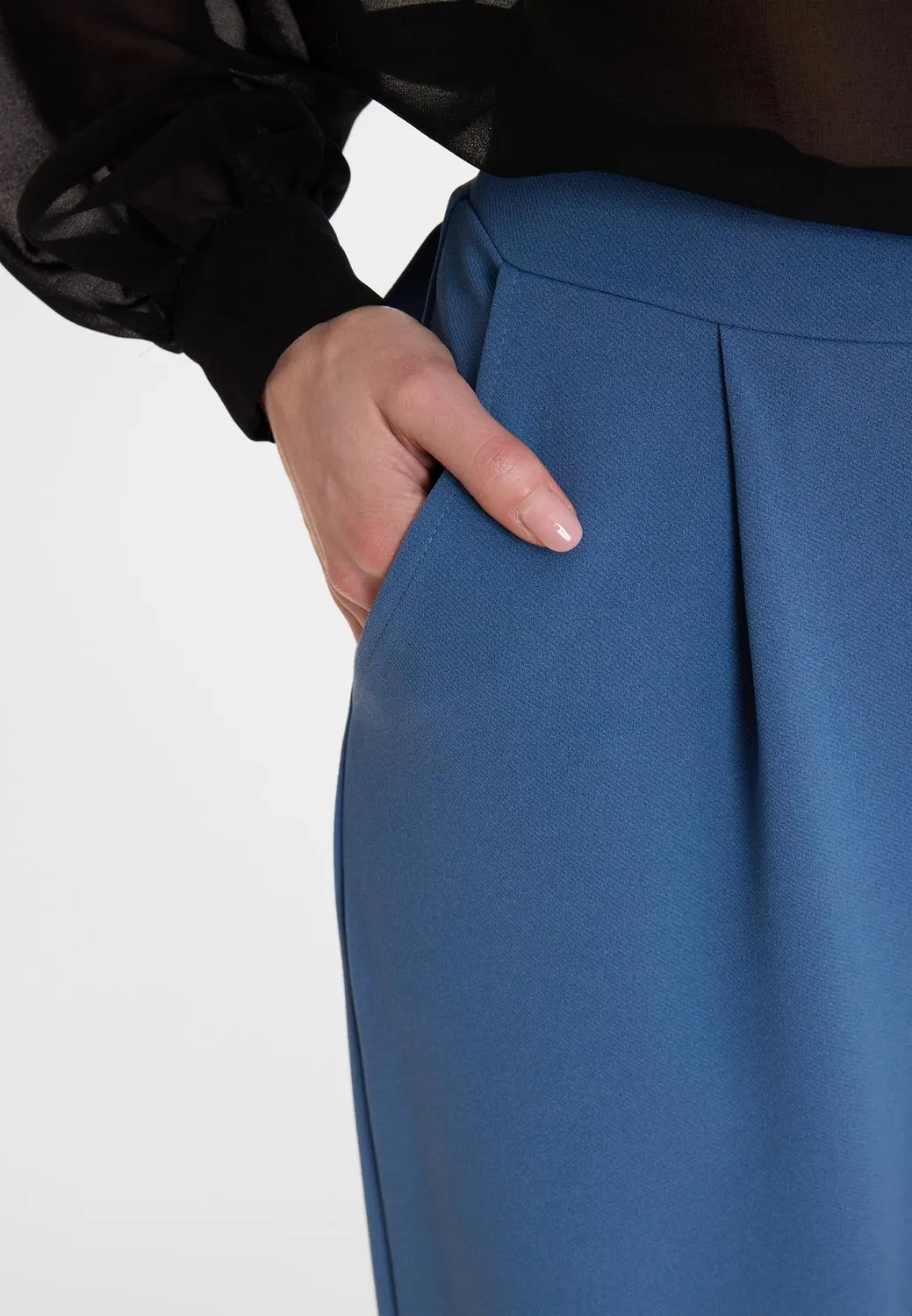 Ana Alcazar Marlene Adyla pantaloni palazzo blu