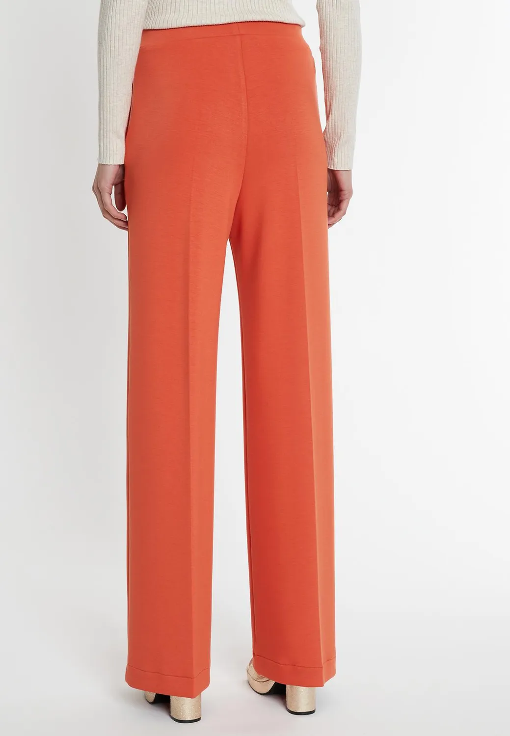 Ana Alcazar Sefara pantaloni larghi arancioni jersey