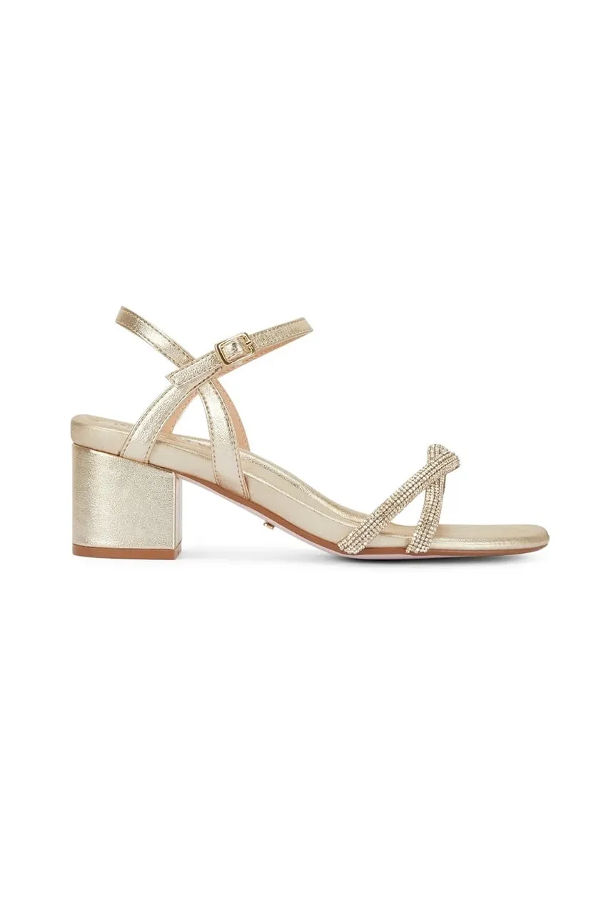 Malow London Lana sandali oro tacco 5,5 cm strass