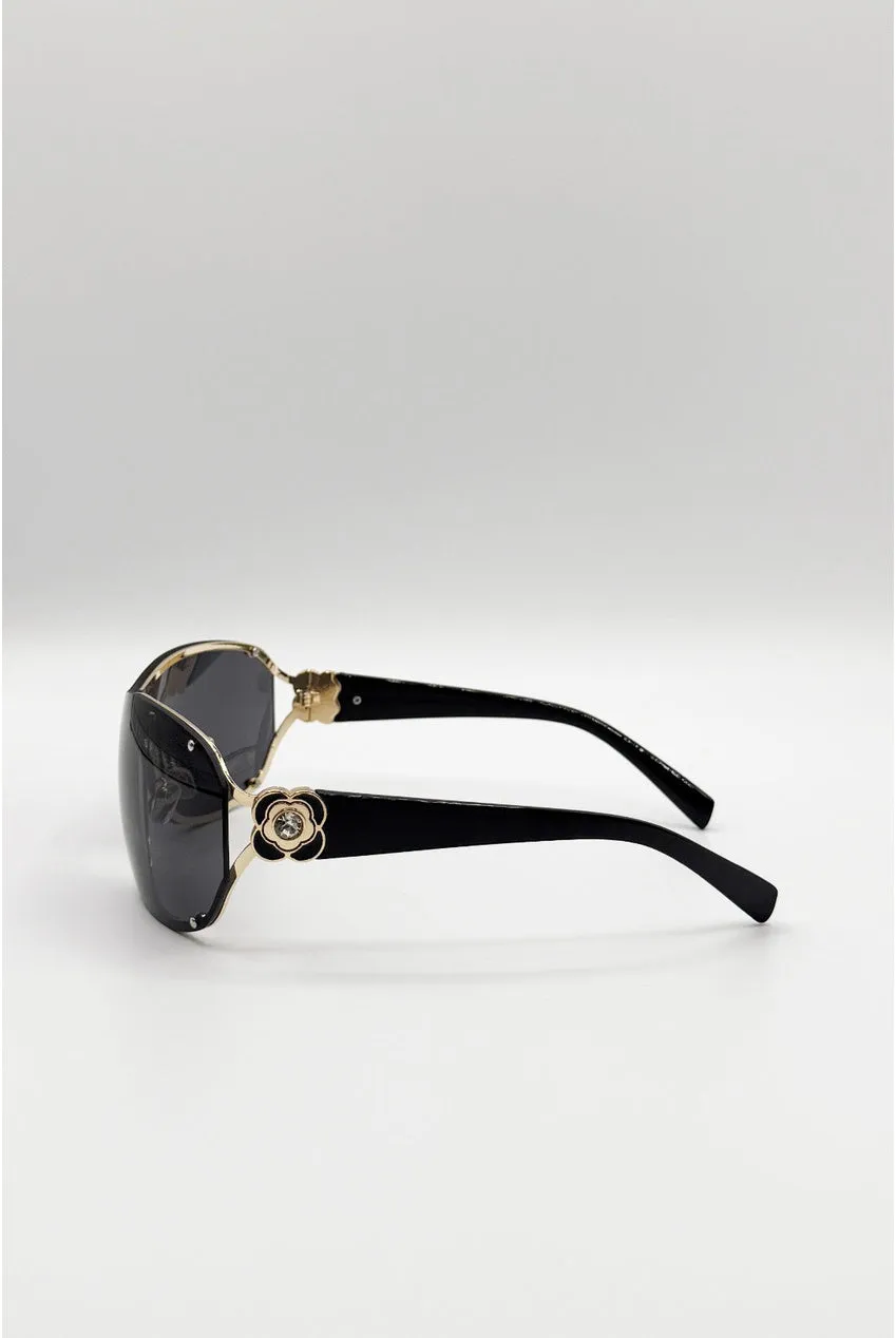 Goddiva SVNX Vintage Rose occhiali da sole neri