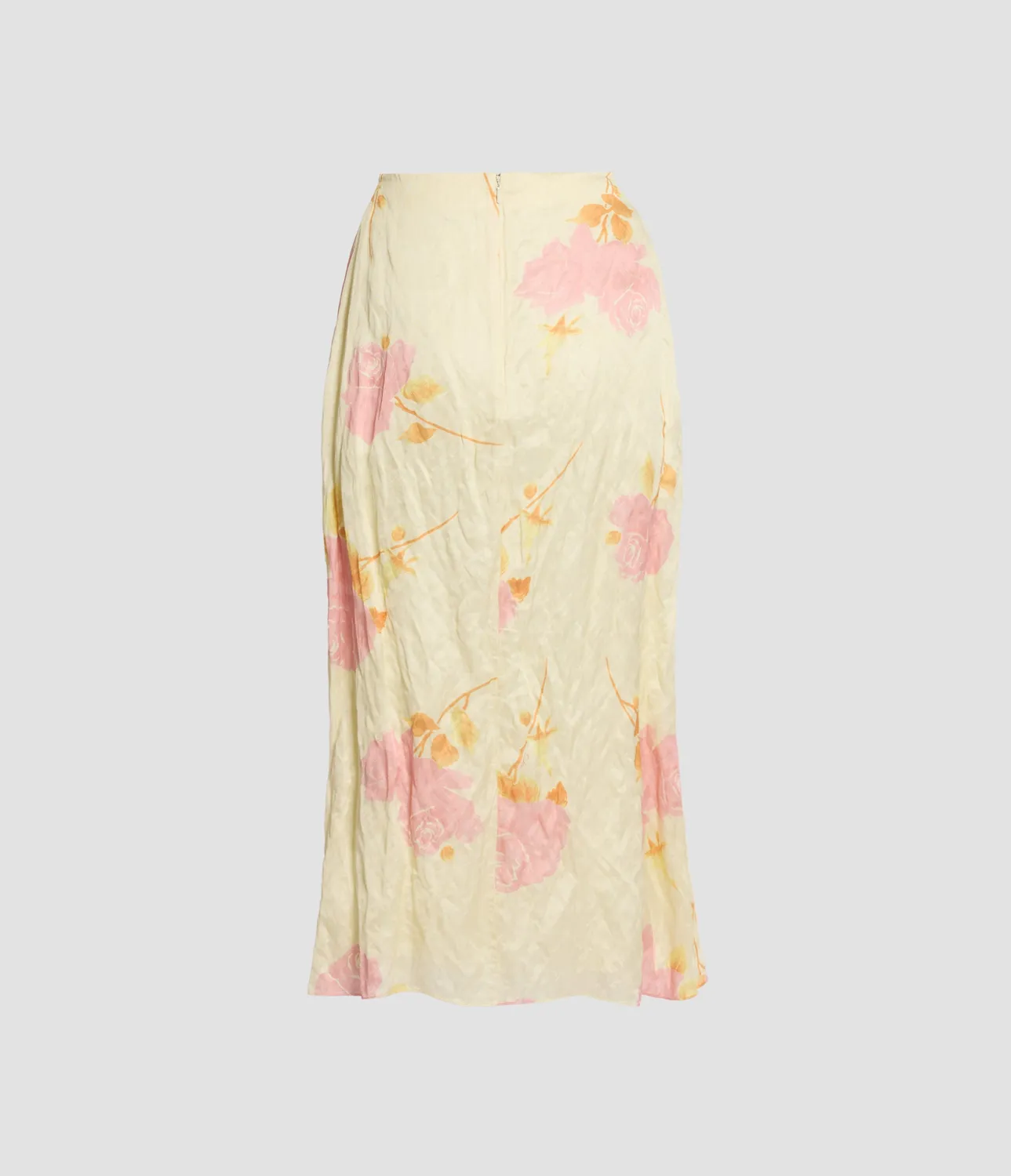 Erdem Floral Crushed Fluid Satin Midi Skirt gonna