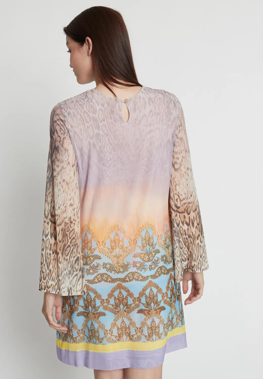 Ana Alcazar Remana vestito tunica lilla fantasia