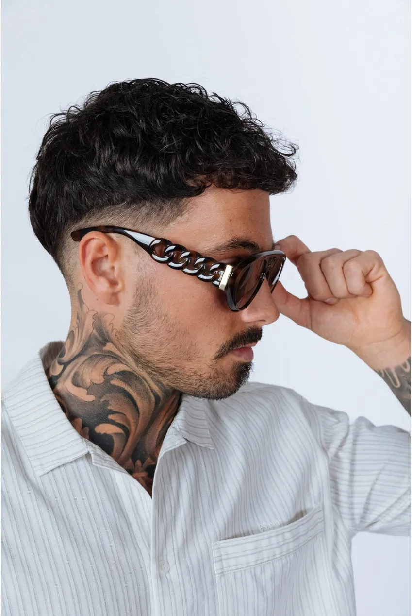 SVNX Chunky Aviator occhiali da sole arancioni
