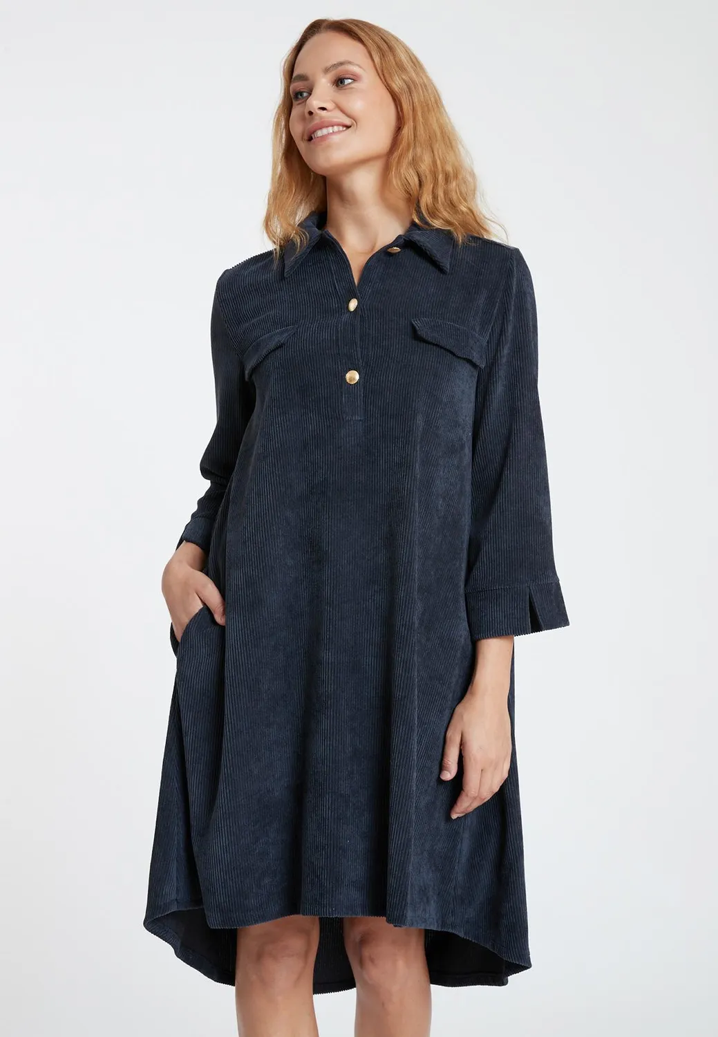 Ana Alcazar Sastea abito camicia nero velluto