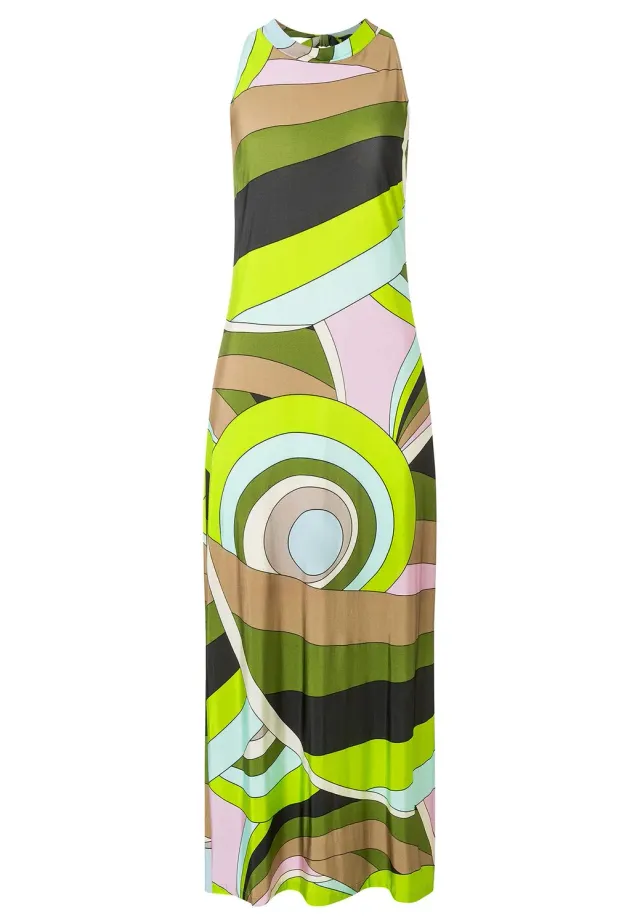 Ana Alcazar Pirtea abito maxi neckholder fantasia
