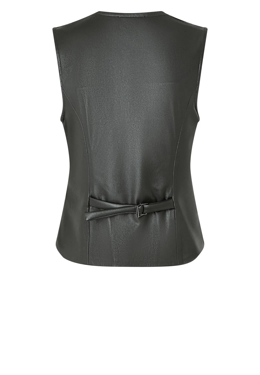 Ana Alcazar Habane gilet ecopelle nero aderente