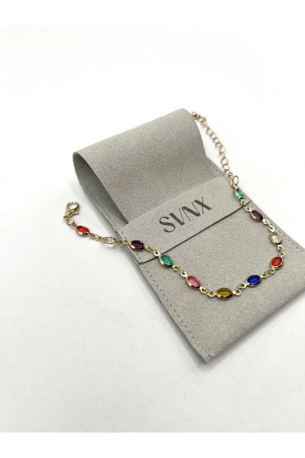 SVNX Oval Chain JE402001 Bracciale Multicolore Cristalli