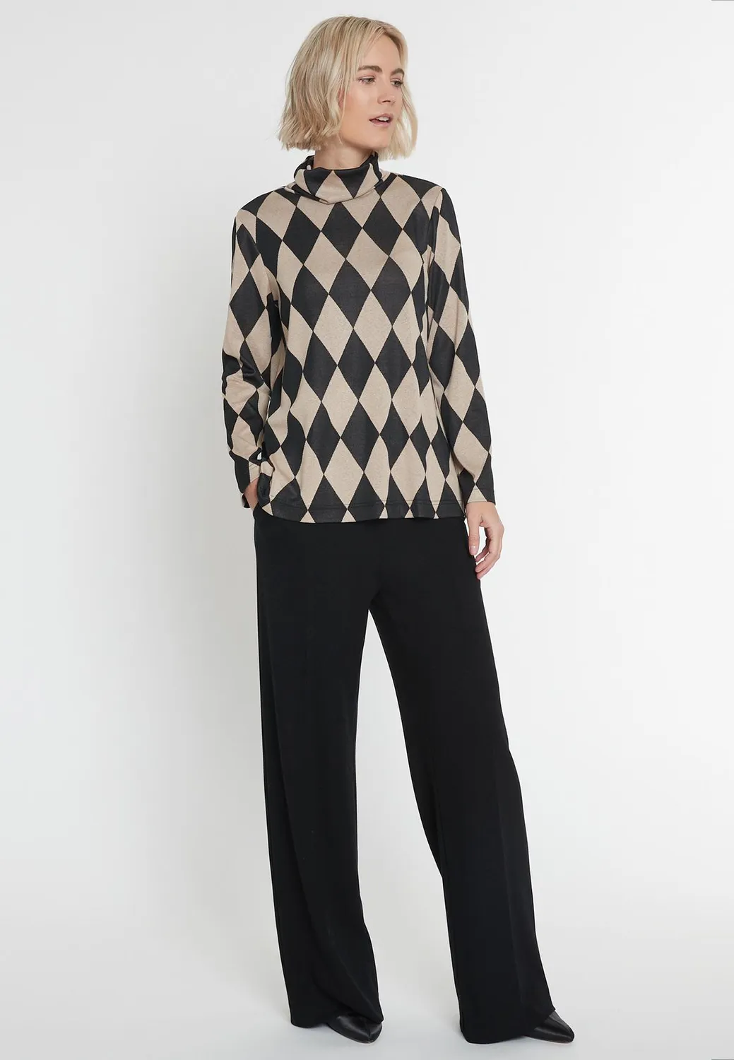Ana Alcazar Miomy maglia dolcevita rombi