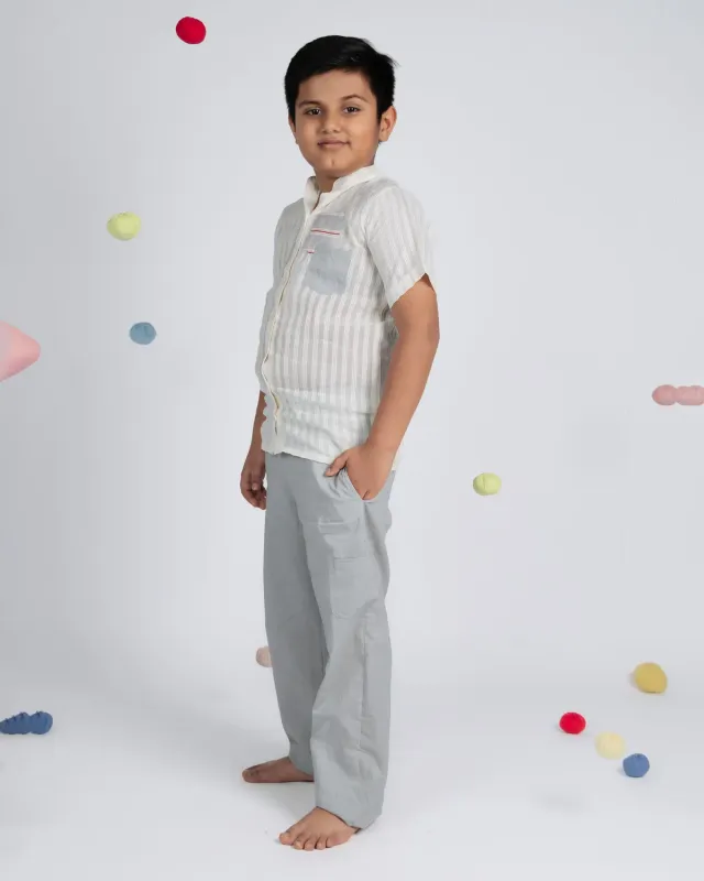 Our Dve Tiny Trend pantalone bimbo cotone grigio