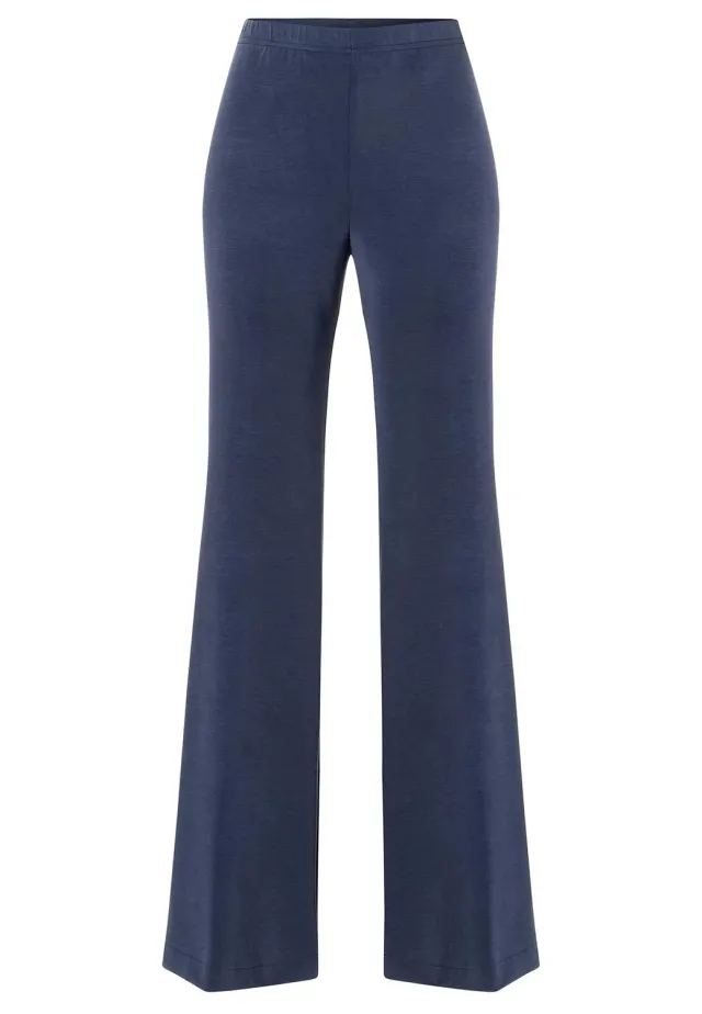 Ana Alcazar Segusa pantaloni flare jersey blu scuro