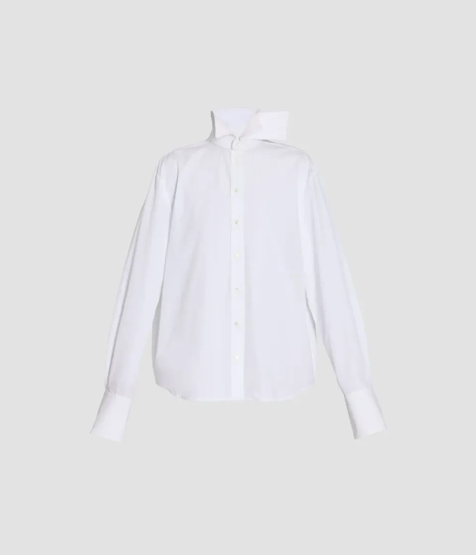Erdem camicia popeline cotone maniche lunghe bianca