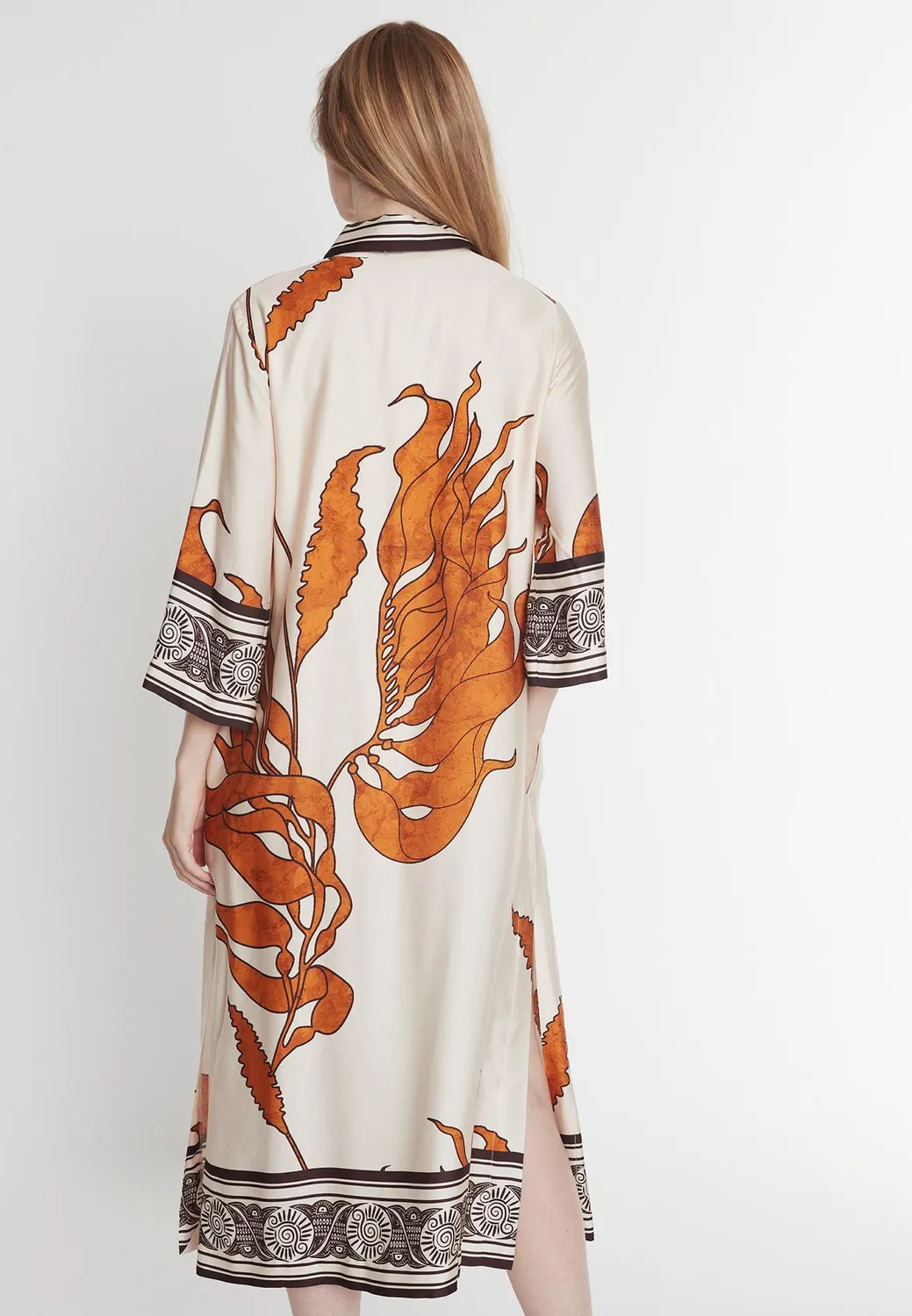 Ana Alcazar Shirt Dress Palola vestito chemisier satin