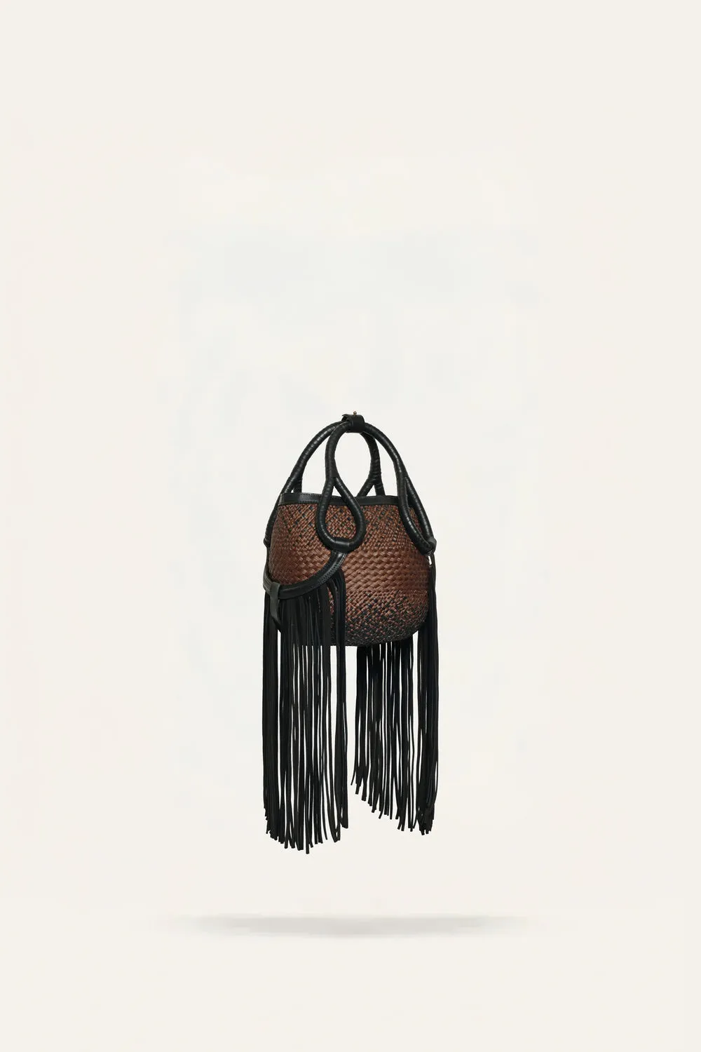 Johanna Ortiz Soul Of The River mini tote paglia marrone