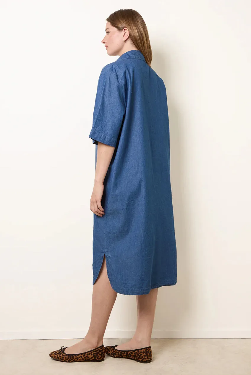 Blue Vanilla abito camicia denim blue cotone taglia unica