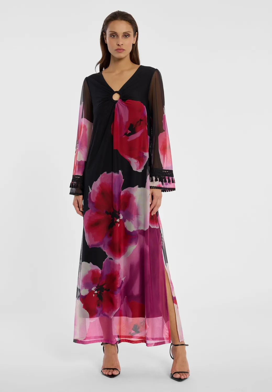 Ana Alcazar Delva abito caftano maxi rosa