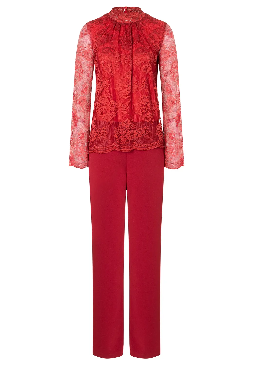 Ana Alcazar Cenura tuta pizzo rosso ruggine