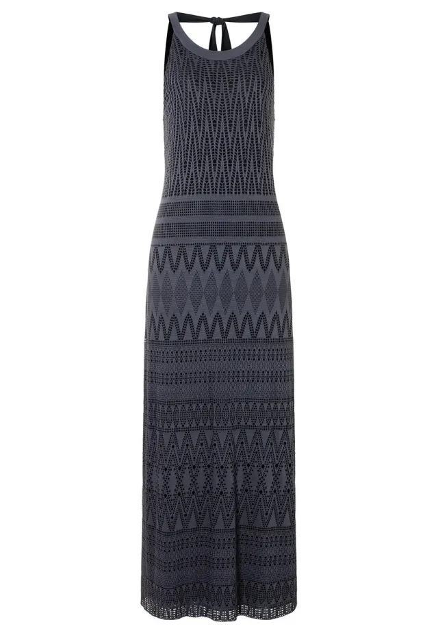 Ana Alcazar Pisa abito maxi antracite pizzo
