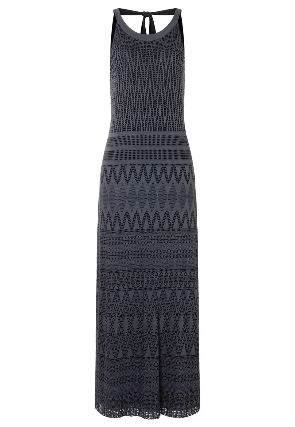 Ana Alcazar Pisa abito maxi antracite pizzo