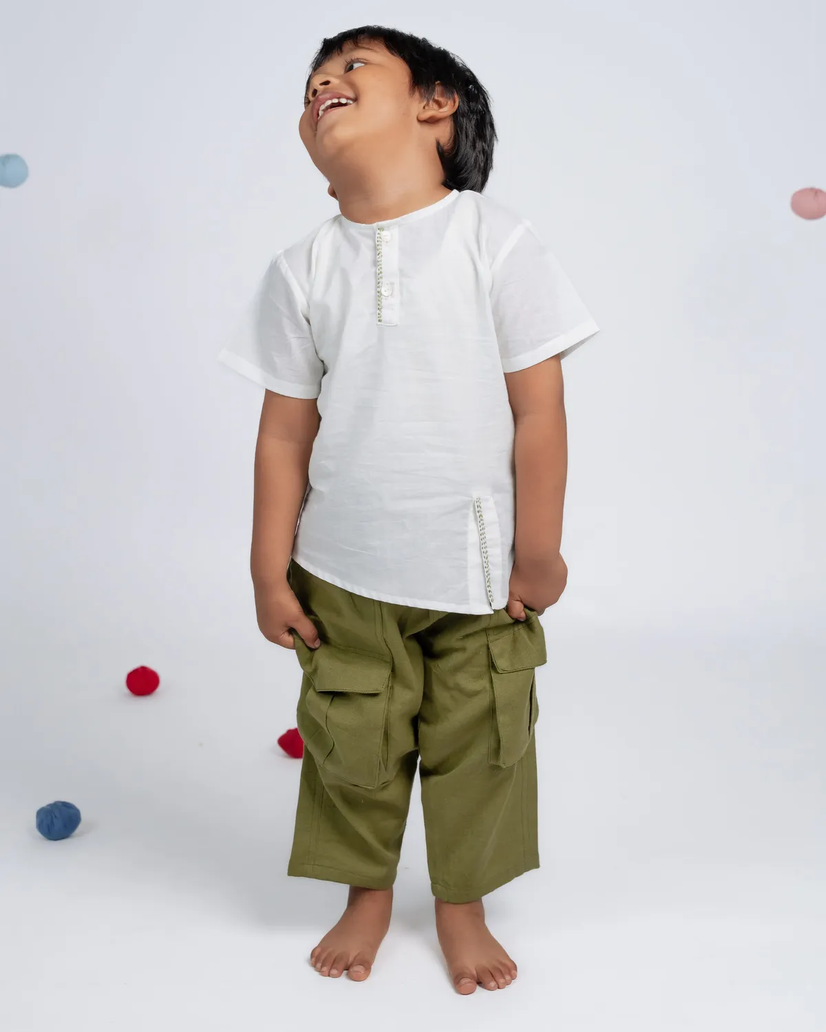 Our Dve Signature camicia bimbo cotone bianca 1-12 anni