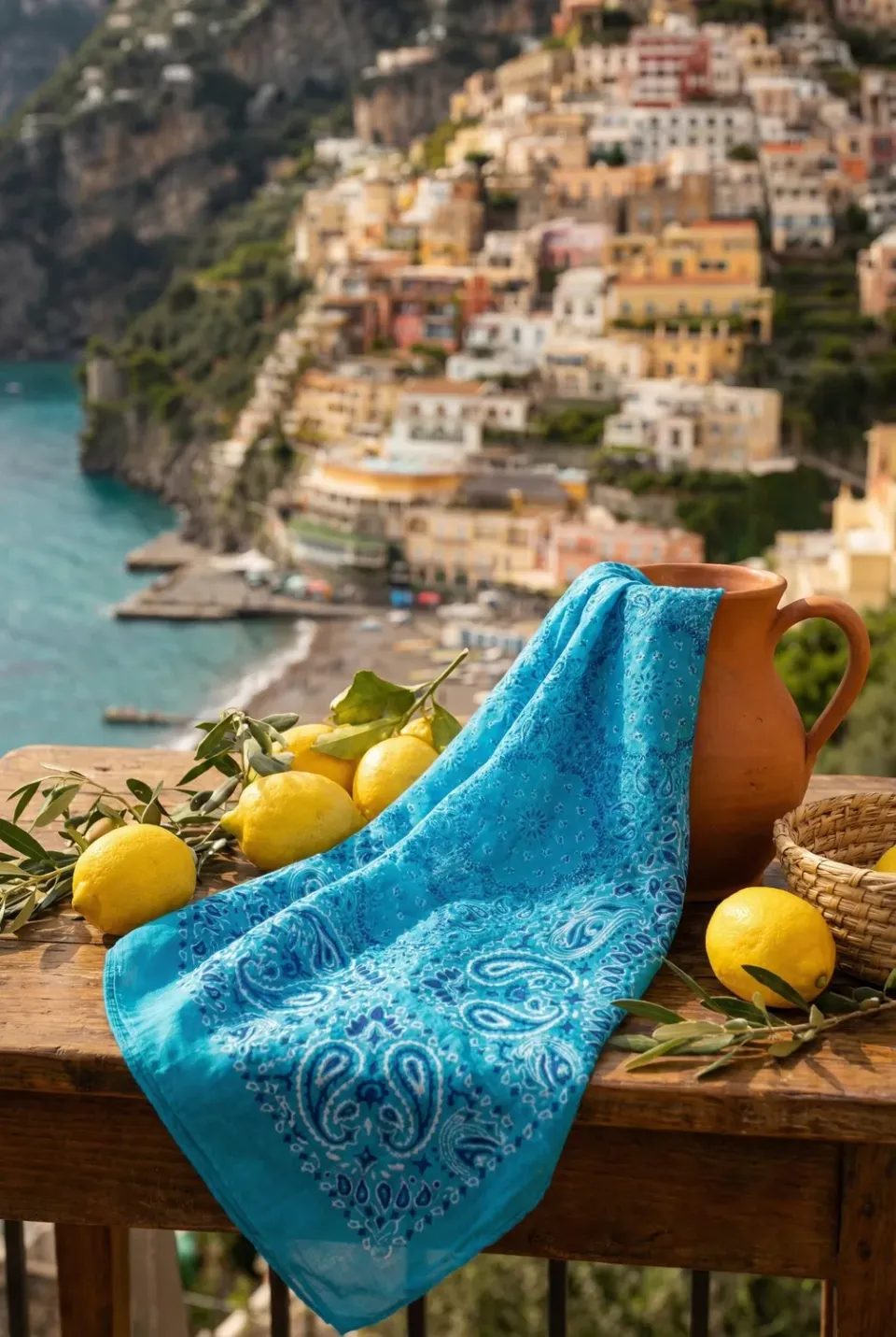 Antica Sartoria Everywhere FV041 foulard turchese polychiffon