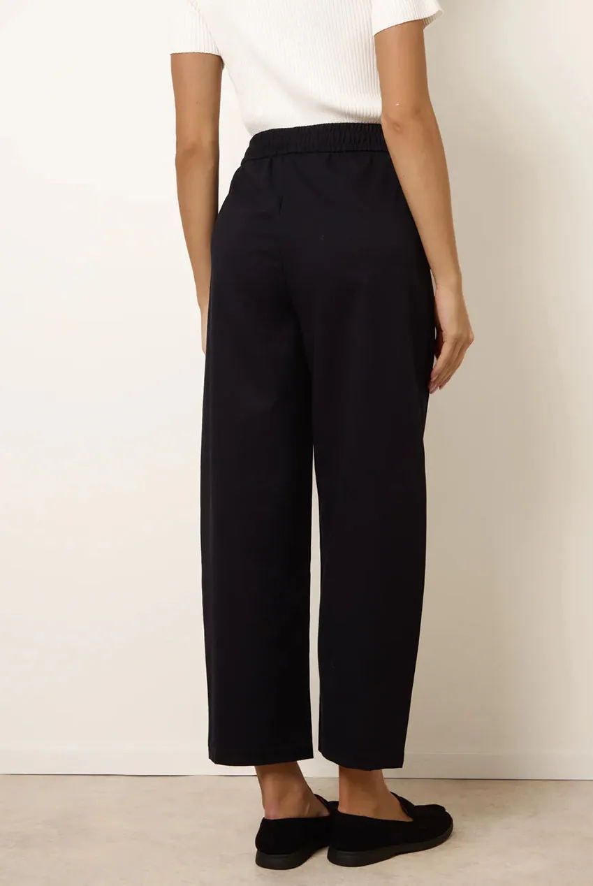 Blue Vanilla Elastic Waist pantalone navy coulisse