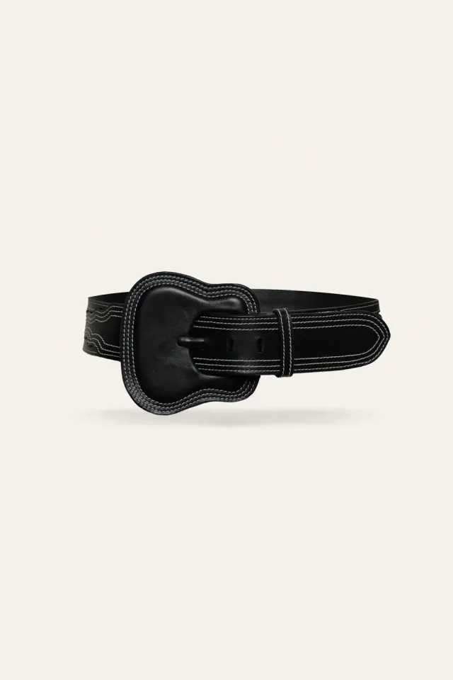 Johanna Ortiz Military Prowess cintura pelle nera larga