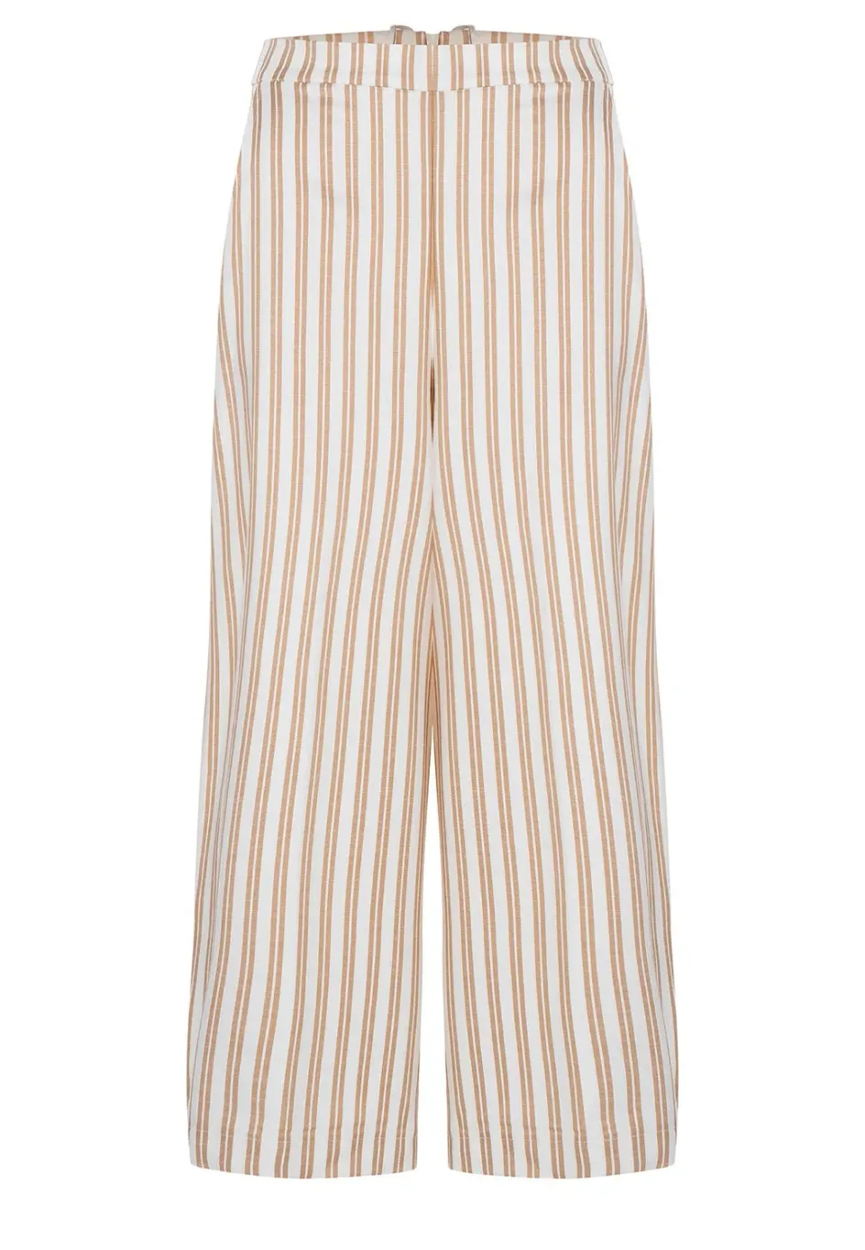 Ana Alcazar Zatila culotte viscosa bianca riga beige