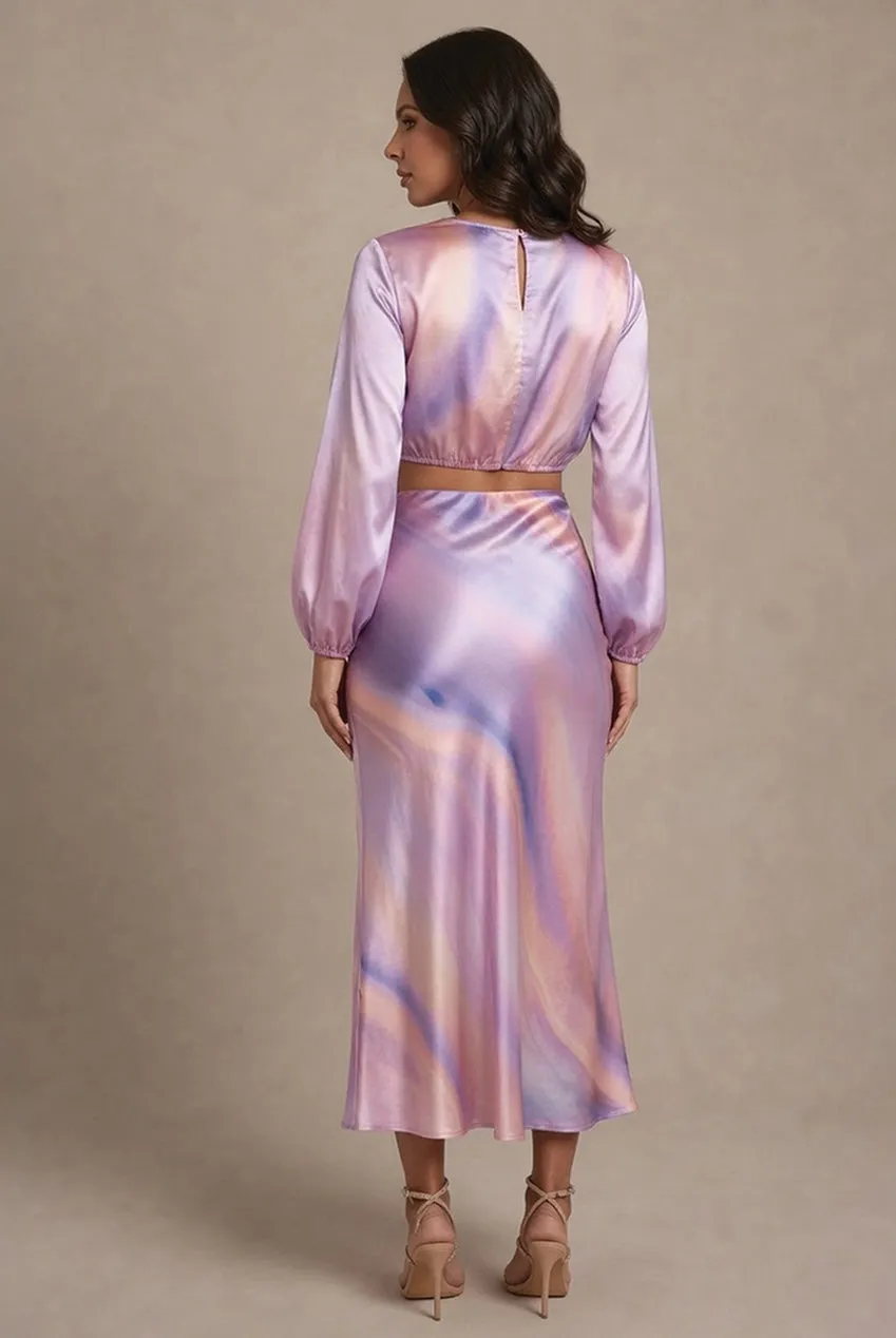 Chi Chi London BN0643 gonna midi satin multicolor