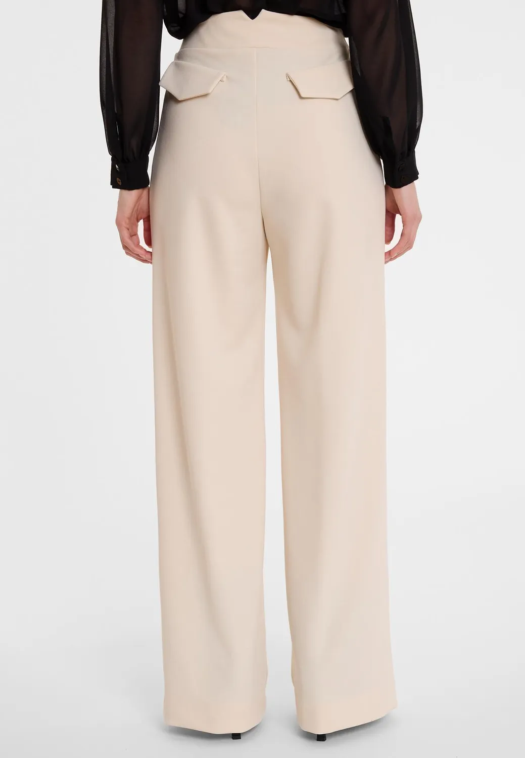 Ana Alcazar Adyne pantaloni Marlene panna palazzo