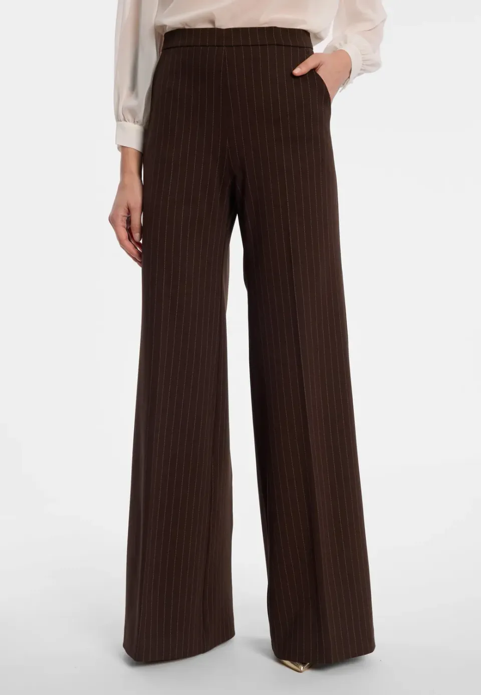 Ana Alcazar Marlene Eweltis pantaloni palazzo gessati