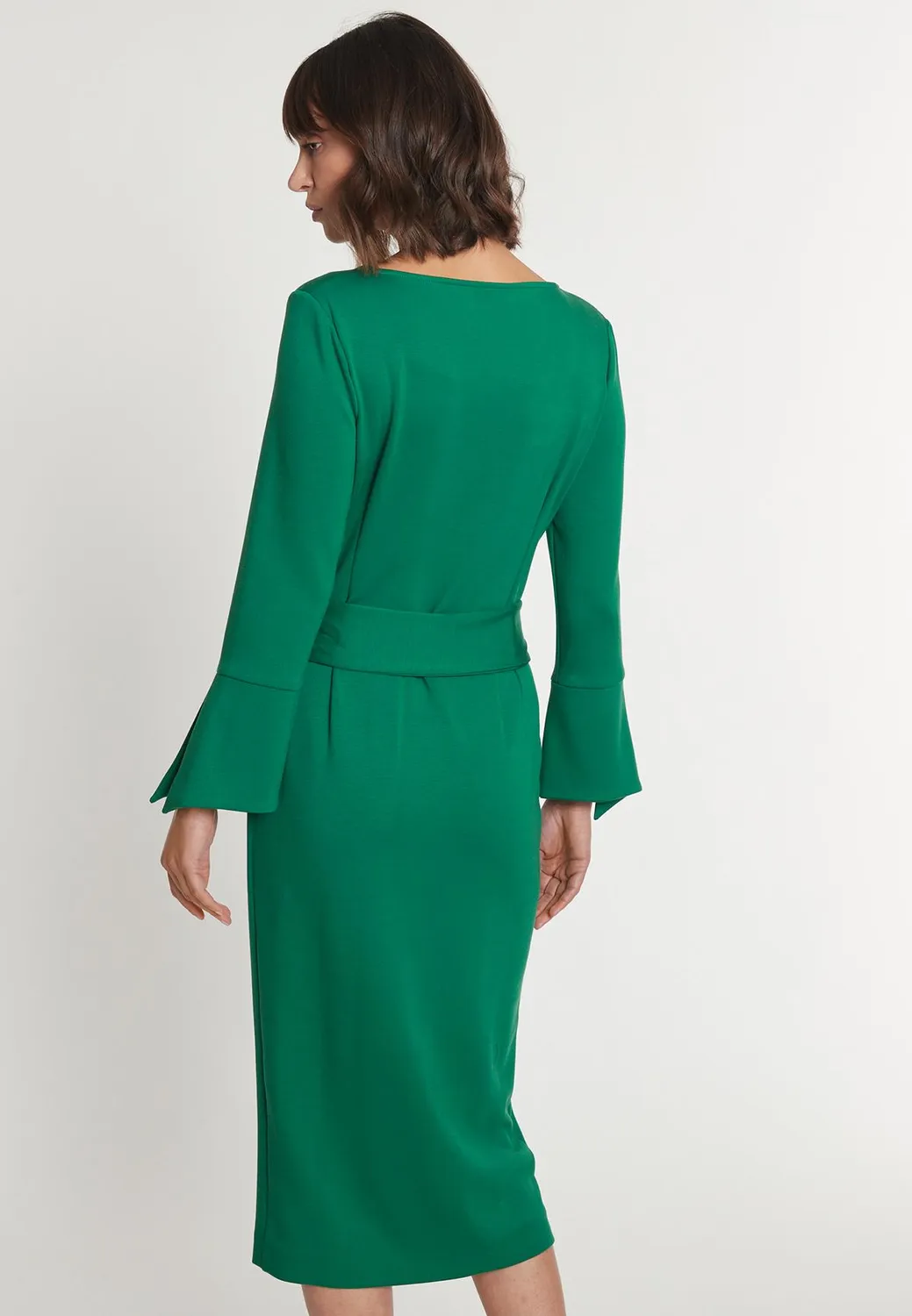 Ana Alcazar Mehine abito tubino midi verde