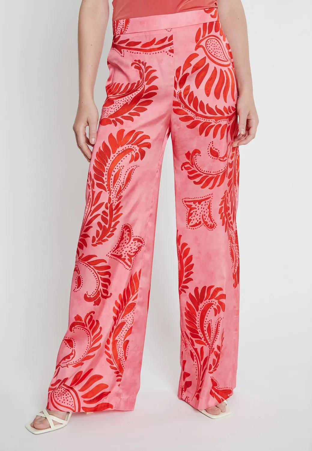 Ana Alcazar Kastea pantaloni larghi con fiori