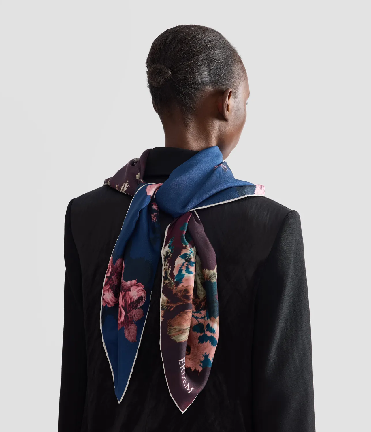 Erdem Silk Twill foulard seta rose_taglia unica