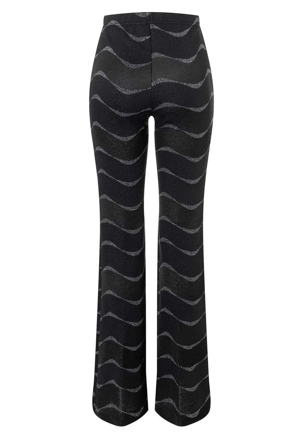 Ana Alcazar Olyra pantaloni zampa neri lurex