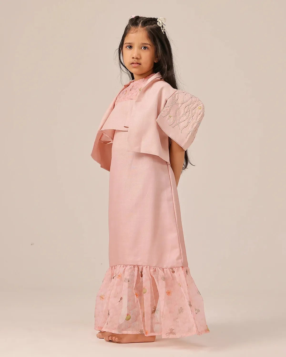 Our Dve Palm Pop completo giacca abito bimba rosa