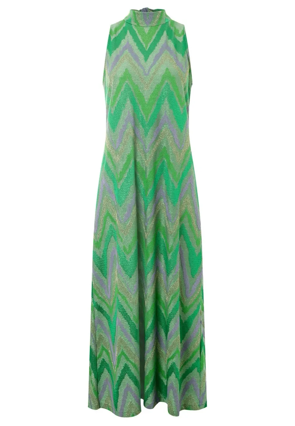 Ana Alcazar Pitari vestito midi lurex verde