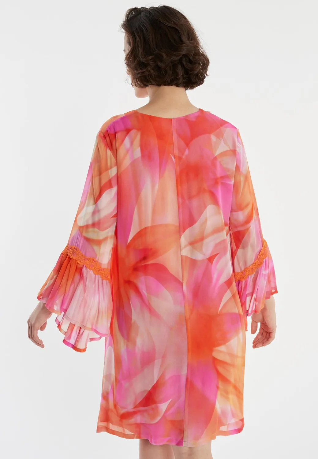 Ana Alcazar Zeluna abito corto chiffon fantasia floreale
