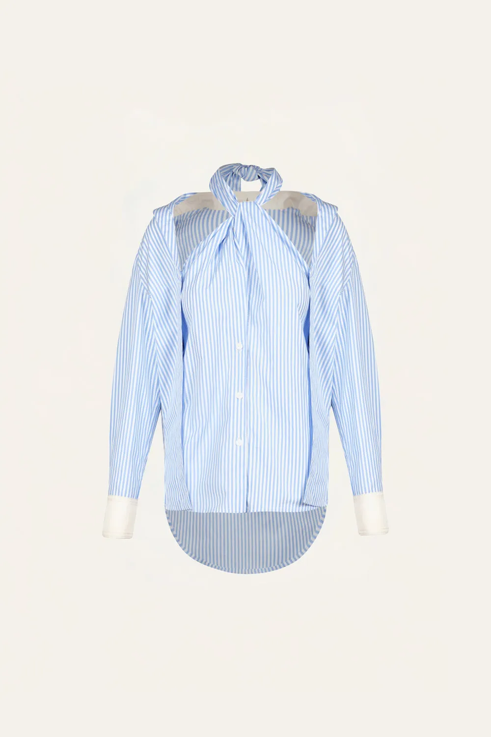 Johanna Ortiz Modern Inner Balance camicia azzurra fiocco