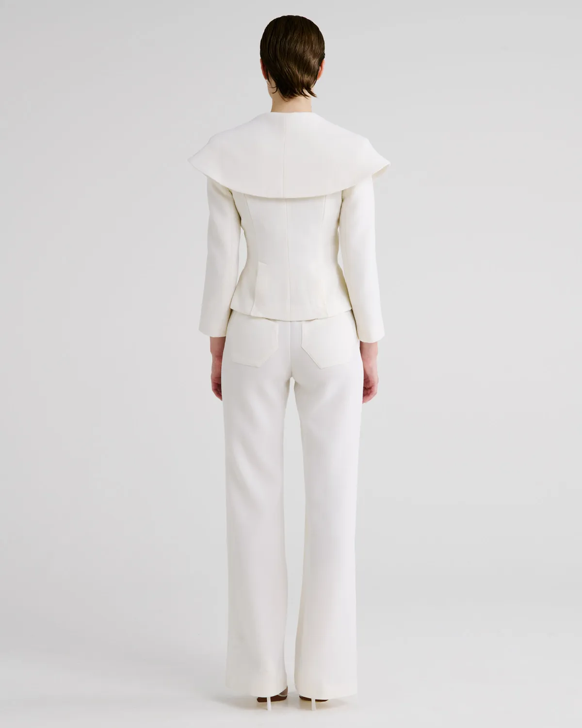 Violante Nessi Amato blazer avorio lana double crepe
