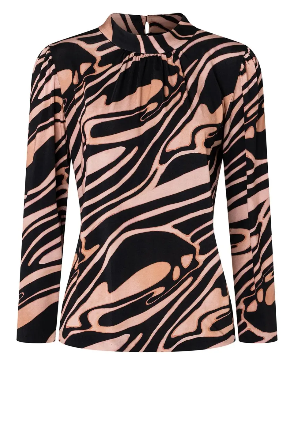 Ana Alcazar Hiddi camicia collo alto fantasia