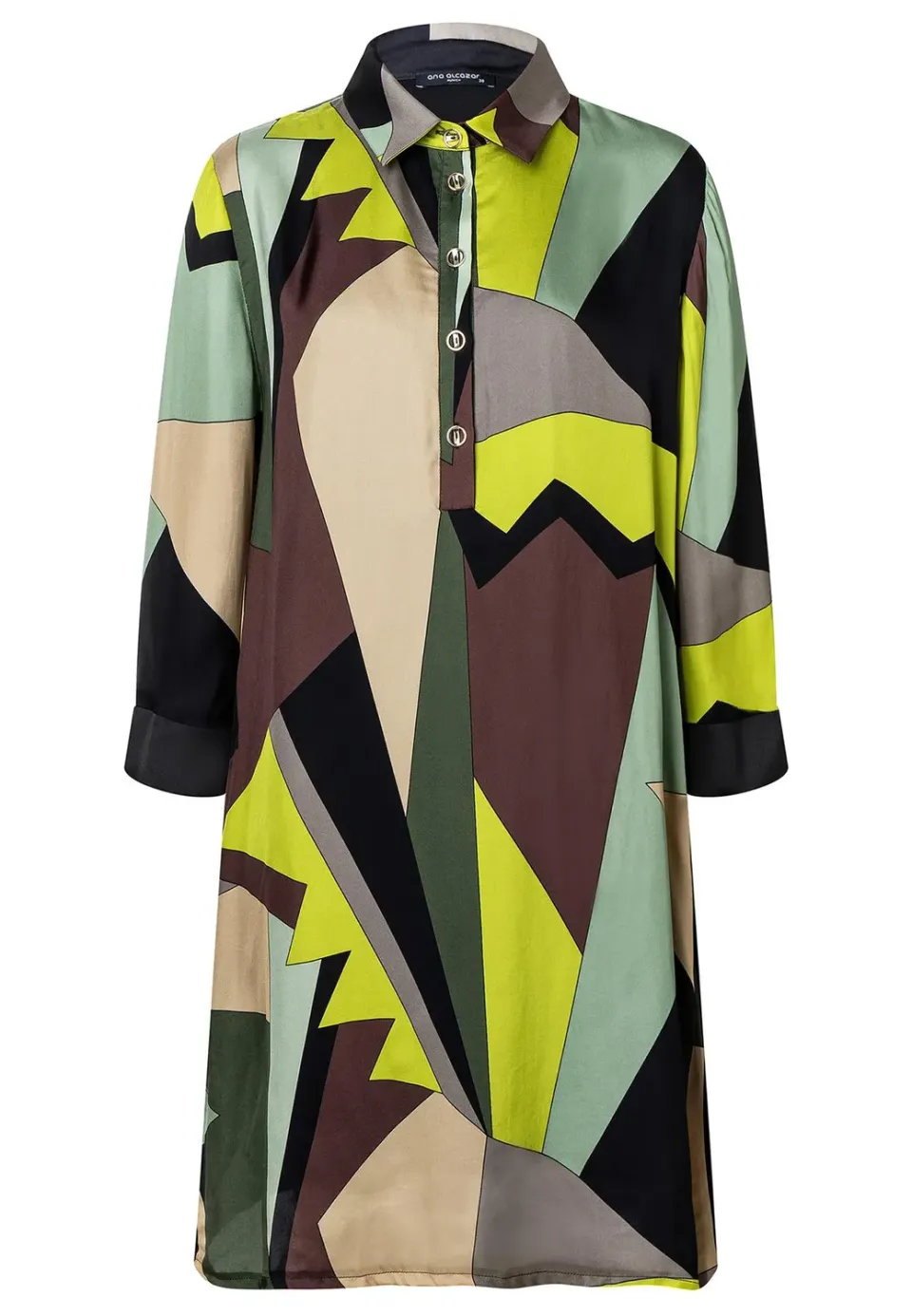 Ana Alcazar Sarisa camicia vestito fantasia verde