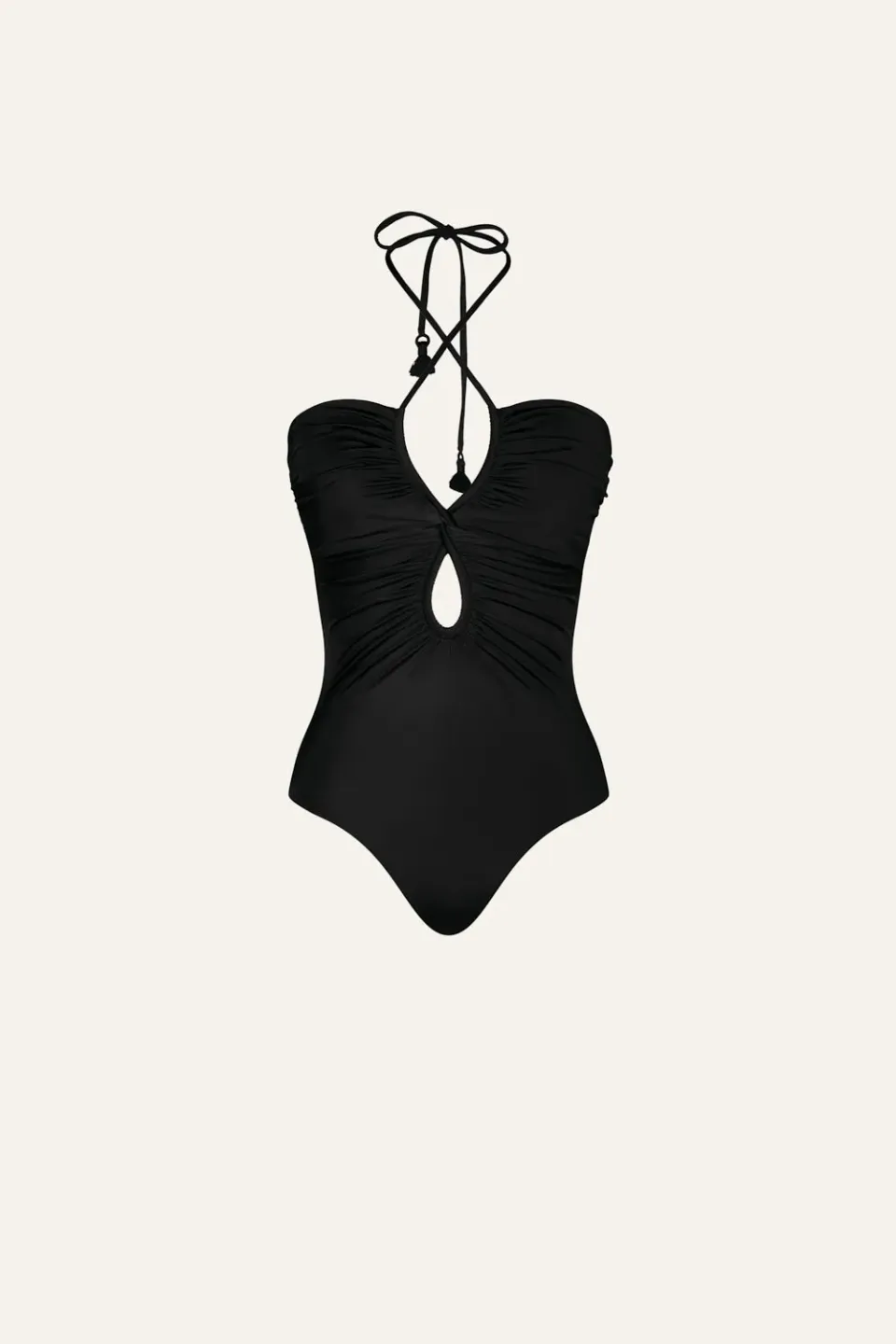 Johanna Ortiz Coral Reef costume intero nero halter